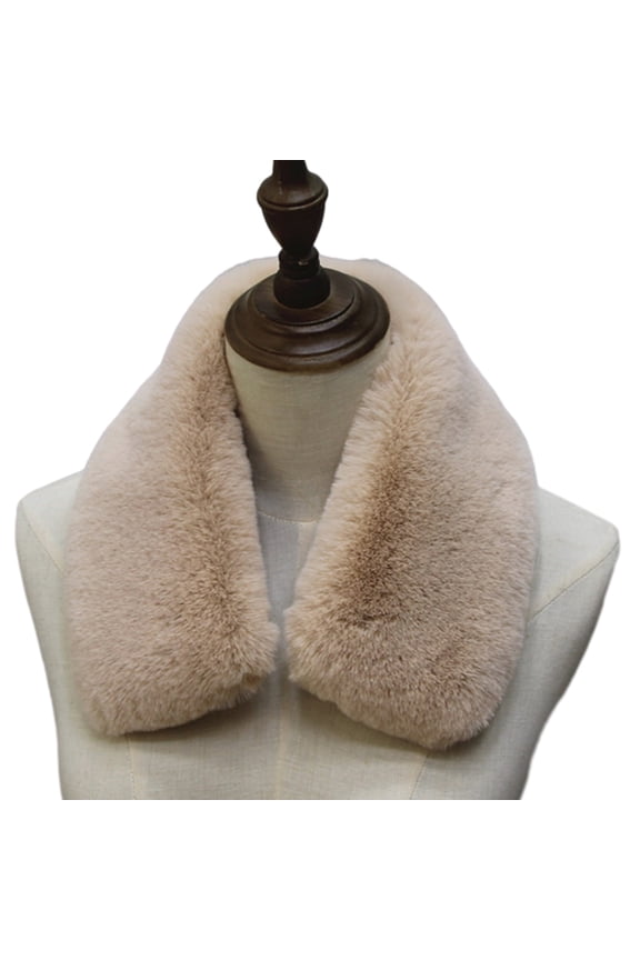 Imitation Hair Scarf Women Furry Collar Shawl Solid Color Winter Detachable Fuzzy Fake Collar Wrap Vintage Scarf