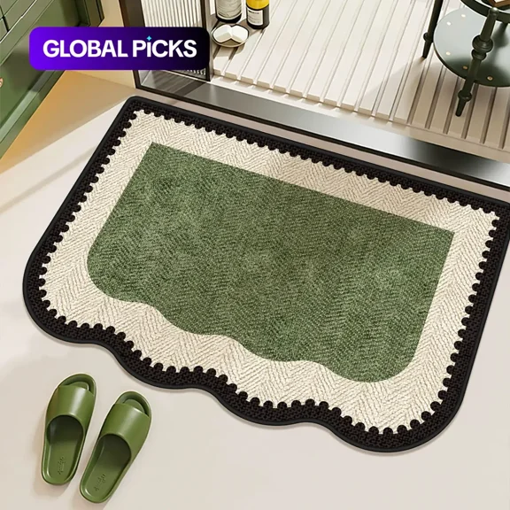 Imitation Hemp Bathroom Mat, Quick-Dry Waterproof Surface with Anti-Slip Bottom, Durable and Easy-to-Clean, Suitable for Bathrooms, Doormats and Bathroom Rugs, Bathroom Drying Doormat, Bathroom Floor