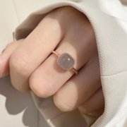 MAOKA Imitation Jade Rings Vintage Jade Cube Rings Fashion Sweet Finger Ring For Women Simple Party Jewelry Festival Gifts