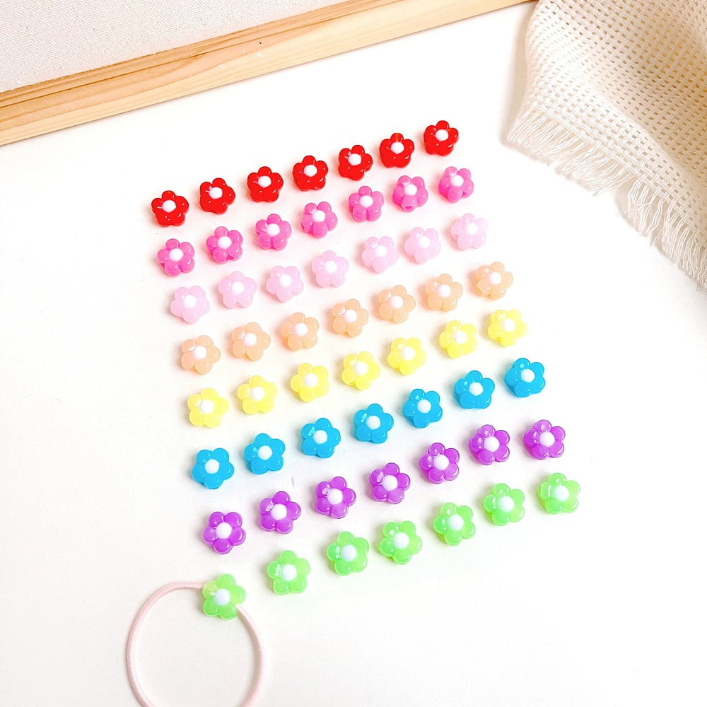 Imitation Jelly Style Acrylic Beads Bead in Bead Flower Mixed Color 12.5x12.7x6.1mm Hole: 3mm about 890pcs/500g