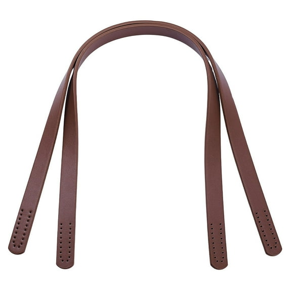 Imitation Leather Bag Handles for Bag Straps Replacement Accessories Coconut Brown 618x18.5x3.5mm Hole: 2.5mm