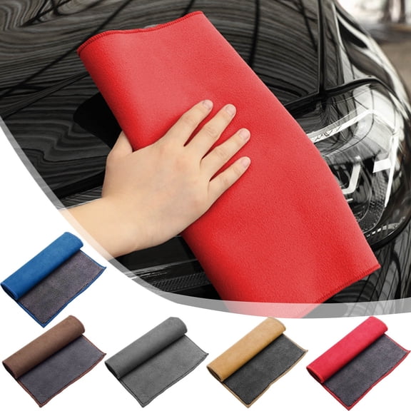 Imitation Leather Car Cleaning Towel 30x20cm | Double-Sided Microfiber Cloth for Wash, Polish & Interior Detailing | Fast-Drying, Scratch-Free, High Absorbency, Billiards Table & Cue Maintenance