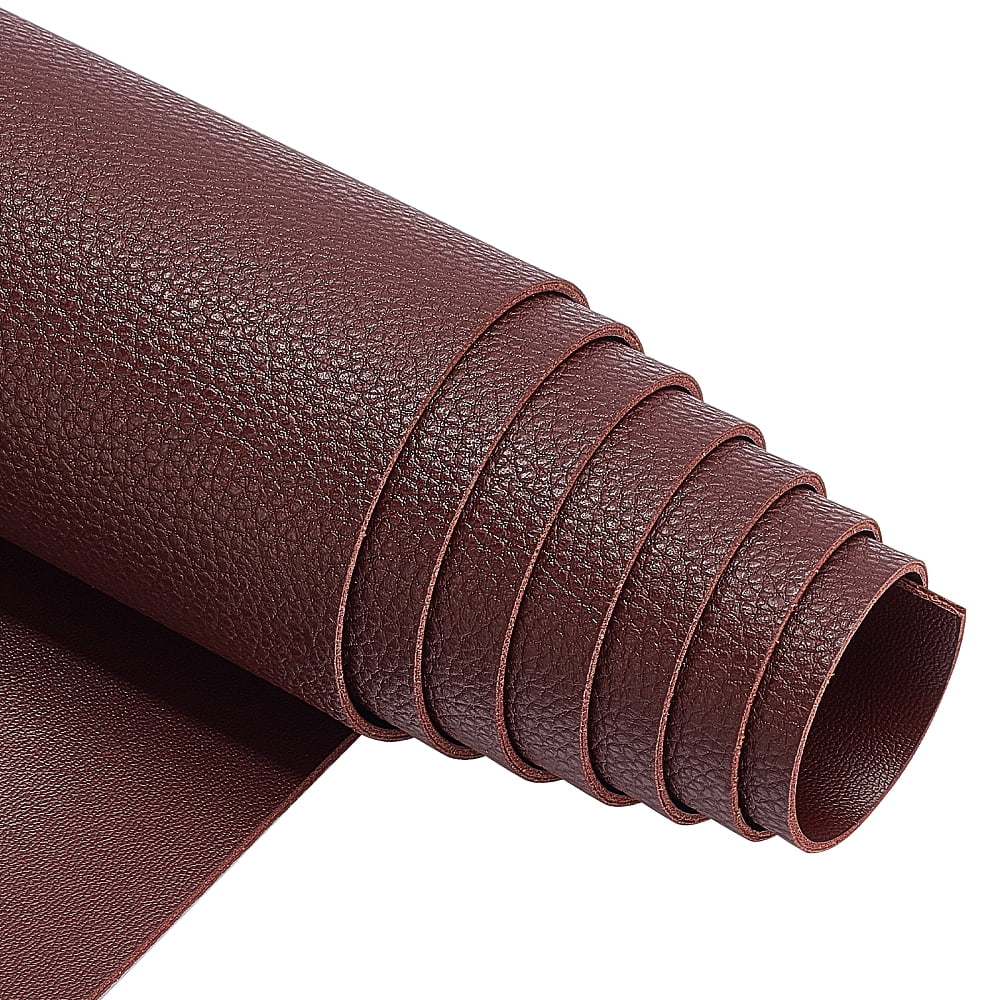 Imitation Leather Fabric for Garment Accessories Coconut Brown 135x30x0.12cm DIY
