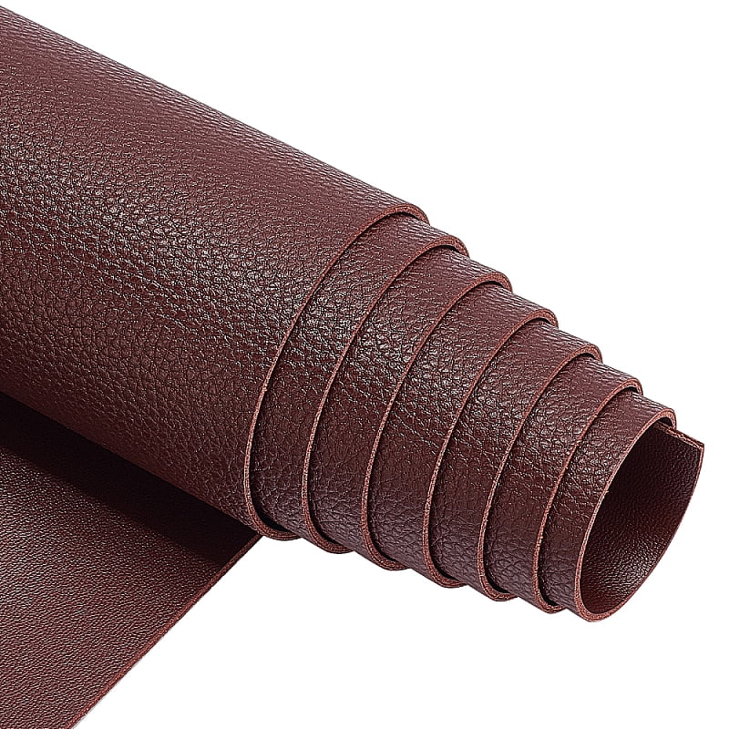 Imitation Leather Fabric for Garment Accessories Coconut Brown 135x30x0.12cm for DIY Imitation Leather