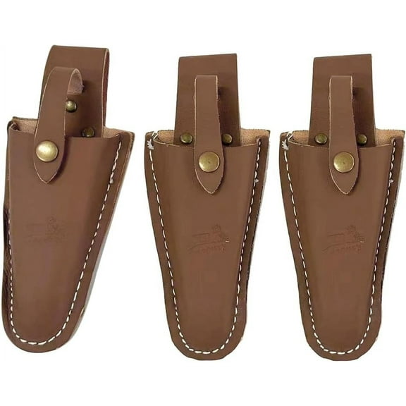 Imitation Leather Scissor Blade Cover Scissor Sheath Saddle Brown 197x80x32mm