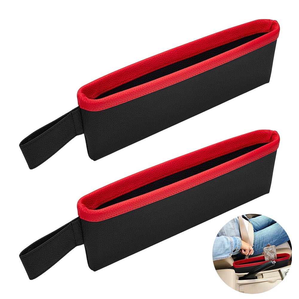 Imitation Leather with Plastic Car Seat Gap Storage Box Rectangle Black 44cm DIY