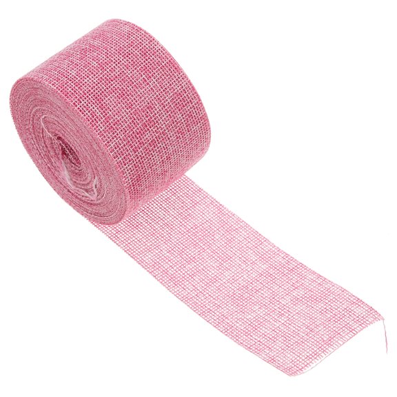 Imitation Linen Webbing DIY Crafts Ribbon Decor Bouquet Ribbons Burlap Nativity Roll Pink Numb Bride