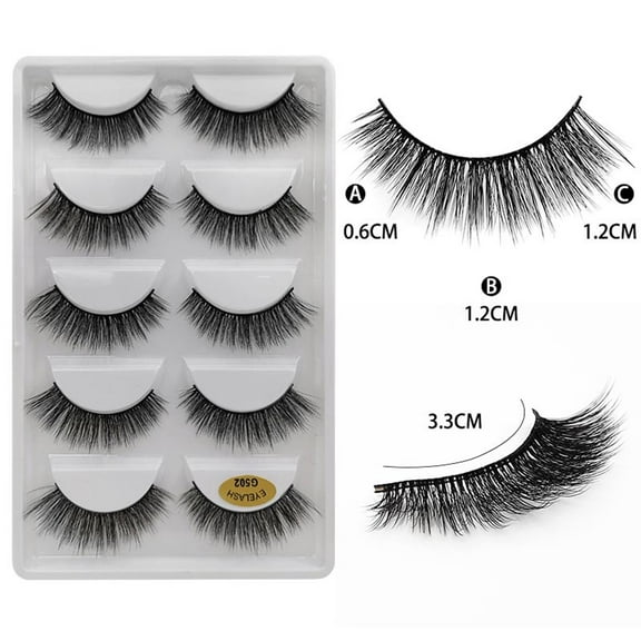Imitation Mink 5 Pairs Of False Eyelashes Natural Thick Eyelashes,False Lashes
