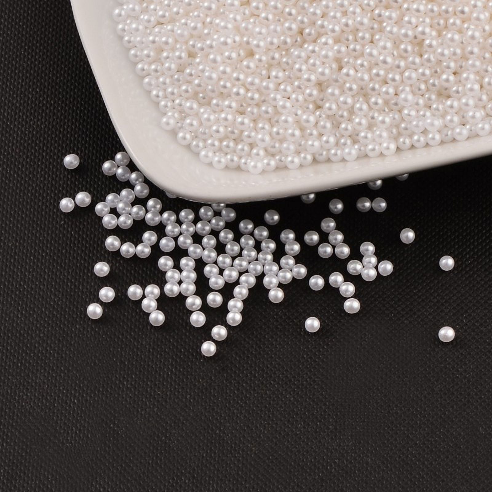 Imitation Pearl Acrylic Beads No Hole Round White 4mm 10000pcs/bag