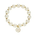 thumbnail image 1 of Imitation Pearl Alphabet Bracelet Fashionable Elastic Cord Beaded Jewelry For Women Idea, 1 of 4
