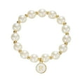 thumbnail image 1 of Imitation Pearl Alphabet Bracelet Fashionable Elastic Cord Beaded Jewelry For Women Idea, 1 of 4