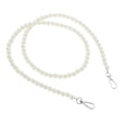 thumbnail image 1 of Imitation Pearl Bead Purse Chain 39" with Metal Buckle for DIY Handbag Chain Replacement, Silver, 1 of 5