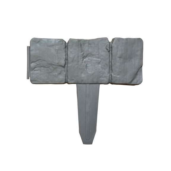 Imitation Plastic Stone Garden Fence Garden Lawn Stone Effect Cobbled Edging Plastic Fence DIY Garden Fence Border