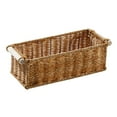 thumbnail image 1 of Imitation Rattan Basket,Handmade Woven Storage Baskets,Imitation Wicker Basket with Handle,Rectangular Narrow Woven Baskets Storage Basket for Kitchen,Shelves,Bedroom,Bedroom,Wardrobe I9U3, 1 of 8