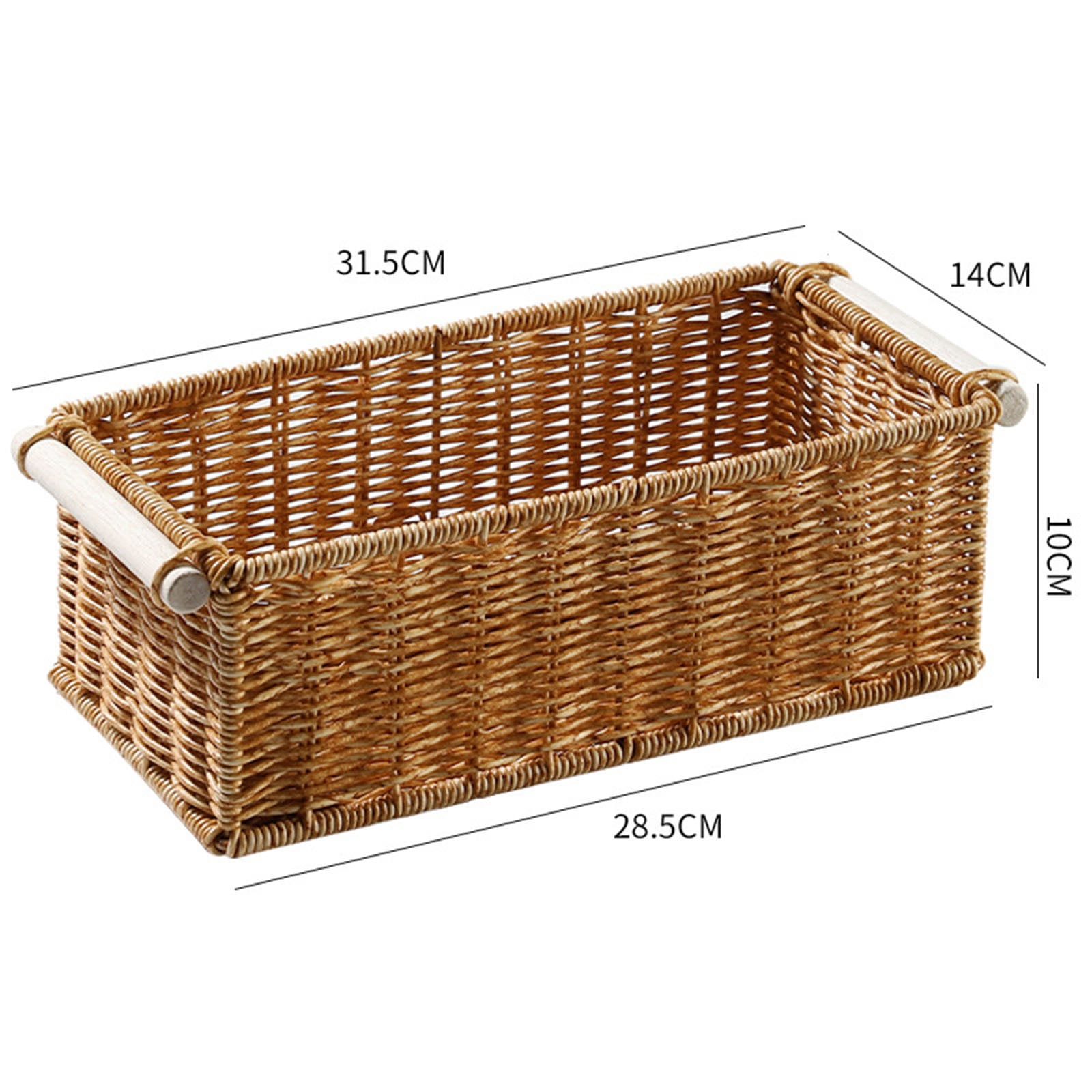 Imitation Rattan Baskets for Organizing Organizer Long Narrow Woven ...