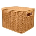 thumbnail image 1 of Imitation Rattan Box with Lid Household  Multi-Purpose Woven Sundries Basket, 1 of 6