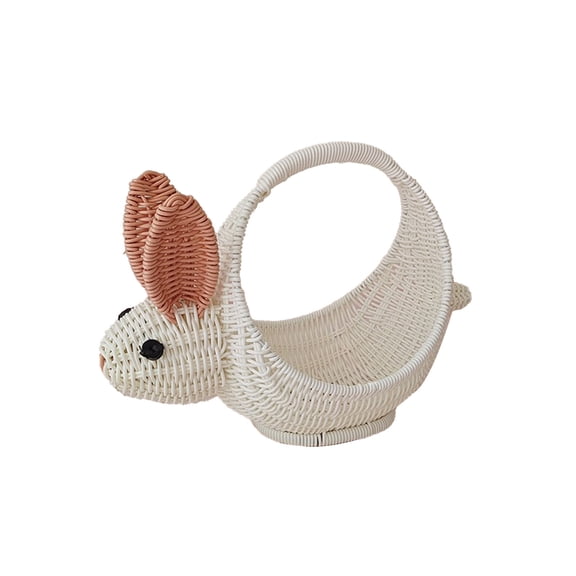 Imitation Rattan Bunny Shaped Storage Basket for Easter Egg Hunt