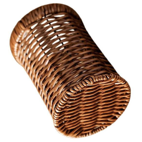 Imitation Rattan Chopstick Holder Forks Kitchen Supply Countertop Cutlery Organizer Basket Utensil