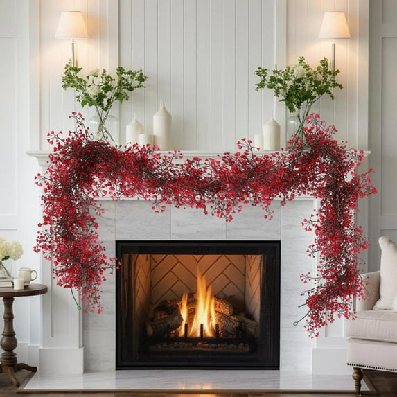 Imitation Rattan Garland, Imitation Willow Vine, Decorative Hanging Plant, Flexible Design for Home Decor, Indoor Outdoor Use,Vsgery