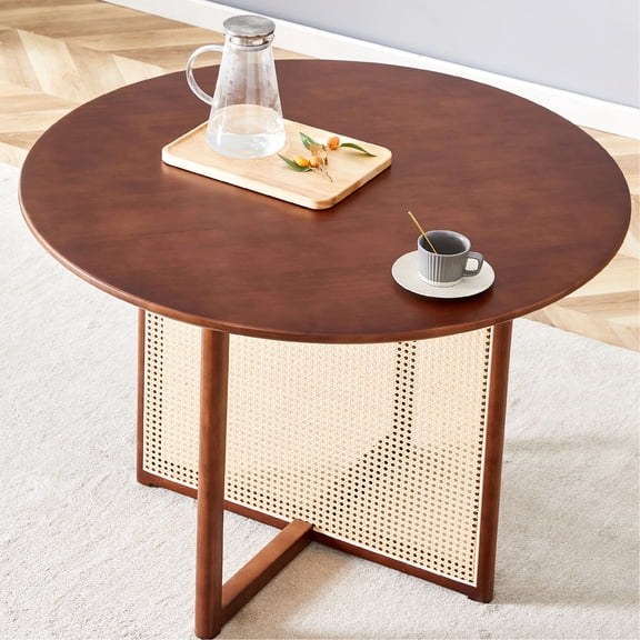 Imitation Rattan Living Room Table, 42 in Deep / Suitable for Relaxing, Comes with Guide