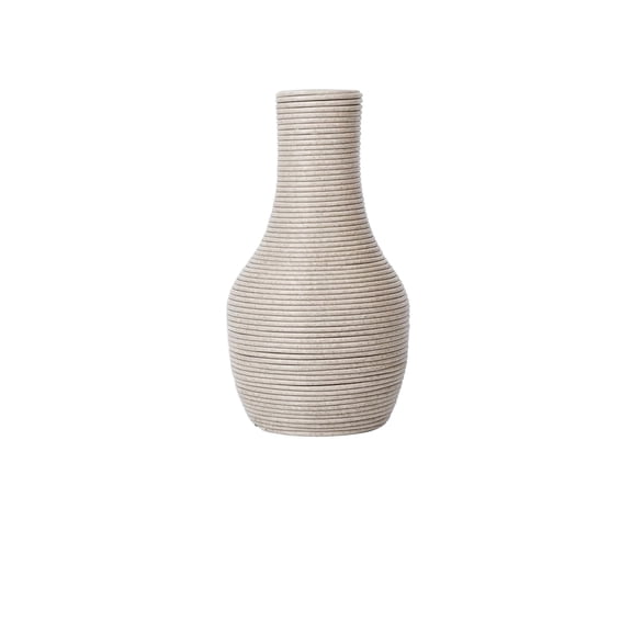 Imitation Rattan Woven Flower Vase – Stylish Light Gray Home Decoration Vase for Living Room, Bedroom & Office (No Size Specified)