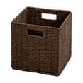 thumbnail image 1 of Imitation Rattan Woven Foldable Storage Basket Home Clothes Storage Basket Snacks Sundries Storage Storage Boxes Woven Foldable Storage Basket Home Clothes Storage Basket Snacks Su, 1 of 7