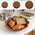 thumbnail image 1 of Imitation Rattan Woven Plastic Storage Basket Tray, 11" Square Washable Fruit & Vegetable Bowl for Bread, Snacks and Countertop Organization, 1 of 7