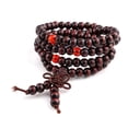 thumbnail image 1 of Imitation Red Sandalwood Chinese Knot Buddha Bead Bracelet K4A8 A7C2 Z2S8 S, 1 of 7