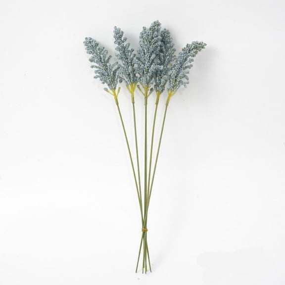 Imitation Rice Ear Bouquet 6-Pack - Artificial Wheat Stems Fake Dried Flowers for Vase Decor, Photography Props Small Fresh Plastic Bouquet