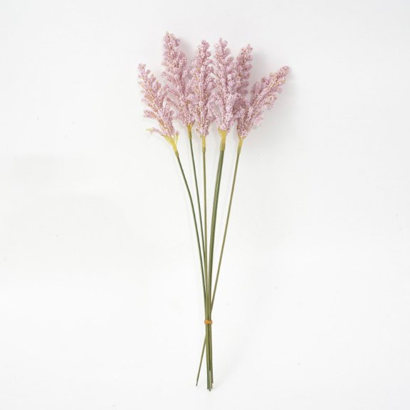 Imitation Rice Ear Bouquet 6-Pack - Artificial Wheat Stems Fake Dried Flowers for Vase Decor, Photography Props Small Fresh Plastic Bouquet