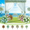 thumbnail image 1 of Imitation Roses Floor Flowers - Plastic, Water-resistant Design, Realistic Garden Decoration, Maintenance-free Greenery with Ground Spike, Topliu, 1 of 9