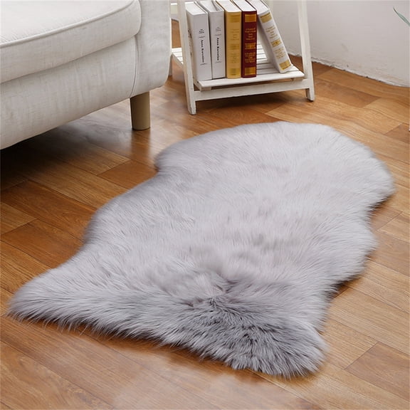 Imitation Sheepskin Area Rug, Wool Rug Fur Carpet, Fluffy Shaggy Fur Rug for Living Room, Bedroom Fake Sheepskin Throw, Lambskin Rugs, Sofa Mat Chair Seat Covers