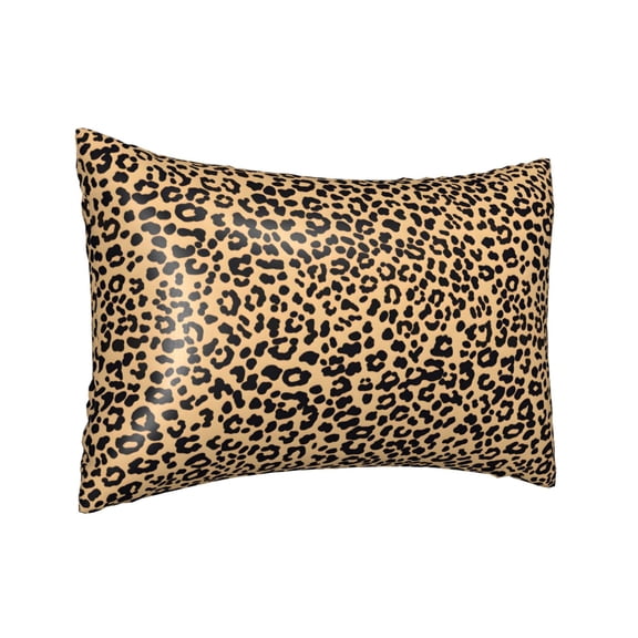 Imitation Silk Hair Care Pillowcase 20x30in Invisible Zipper Design Satin Pillowcase For Bedroom Living Room Sofa Hotel Leopard Print Pattern Background_3