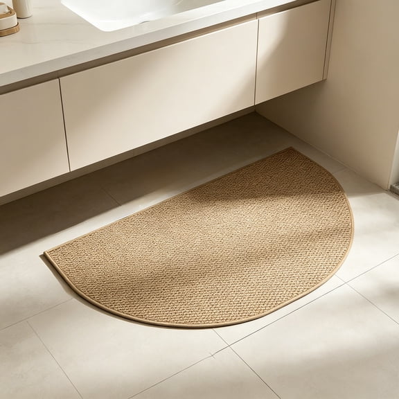 Imitation Sisal Door Mat Half Round Entry Rug Dirt Trapping Non Slip Durable Welcome Floor Mat, Traps Dirt Prevents Slipping, For Front Door Entryway Porch Indoor Outdoor Home Use
