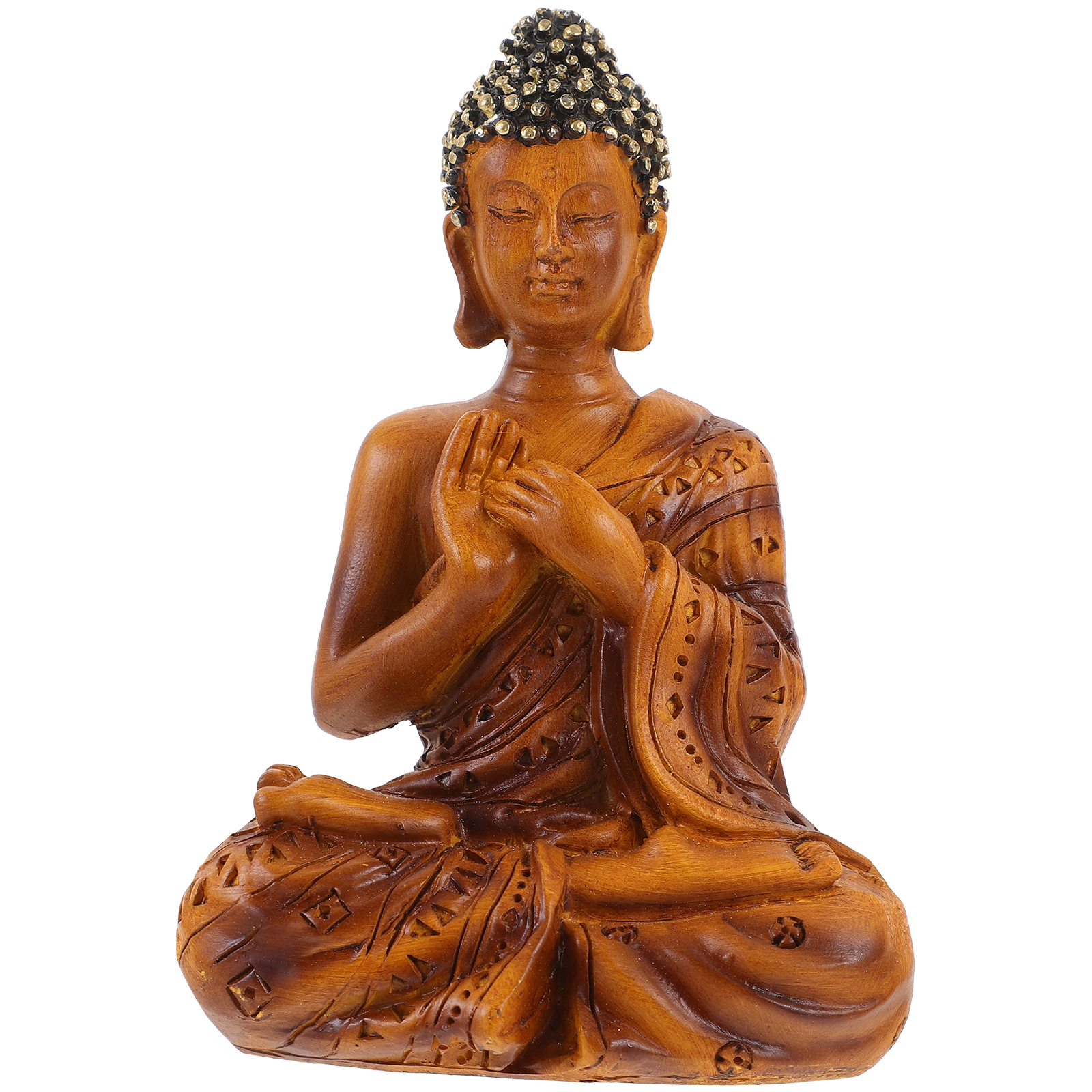 Imitation Stone Buddha Statue Aquarium Buddhist Sculpture Cave for Home