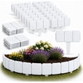 thumbnail image 1 of Imitation Stone Garden Fence No Dig Landscape Edging Faux Stone Garden Border Plastic Pound in Edging for Landscaping Flower Beds Yard Decorative Artificial Rock Edgers Bricks (40, White), 1 of 7