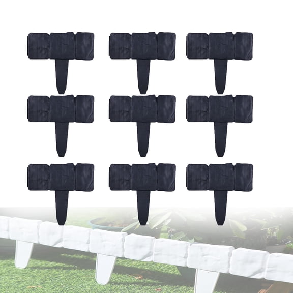 Imitation Stone Garden Fence, Garden Edging Border Faux Stone Form Design -Deform Garden Edging Border, Garden Landscape Edging Border Yard Supply for Gardens, Landscaping, Farms