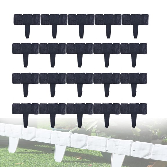 Imitation Stone Garden Fence, Garden Edging Border Faux Stone Form Design -Deform Garden Edging Border, Garden Landscape Edging Border Yard Supply for Gardens, Landscaping, Farms