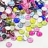 Imitation Taiwan Acrylic Rhinestone Cabochons Faceted Half Round Mixed Color 4x1.5mm