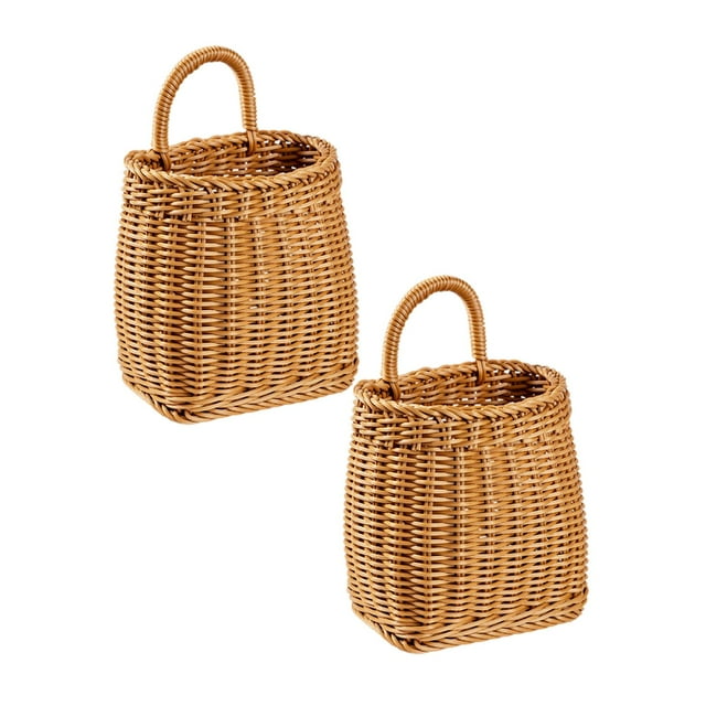 Imitation Vine Weaving Kitchen Garlic Storage Retro Wall Hanging Baking