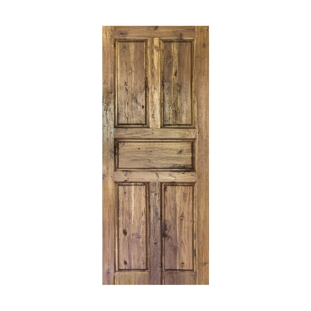 Imitation Wood Doors Wallpaper Retro 3D Self-Adhesive Vinyl Door ...