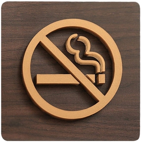 Imitation Wood Grain No Smoking Signs Vintage Style Warning Plaques for Indoor and Outdoor Use Messaging for Material Essential