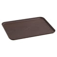 thumbnail image 1 of Imitation Wood Grain Rectangular Serving Tray, Heavy Duty Pp Plastic Decorative Tray for Living Room Coffee Table, Hotel Restaurant Tea Cup Storage, Dark Brown Harlik, 1 of 9