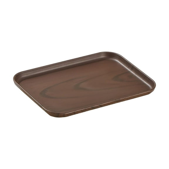 Coffee S Coffee Wood Grain Tray Rectangular Shape For Food Fruit Dessert Serving Kitchen Dining Table Decoration Food Grade Material Easy To Clean