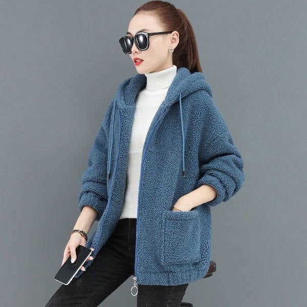 Women's Plus Velvet Padded Hooded Sweater Women's Plus Velvet Padded Hooded Sweater