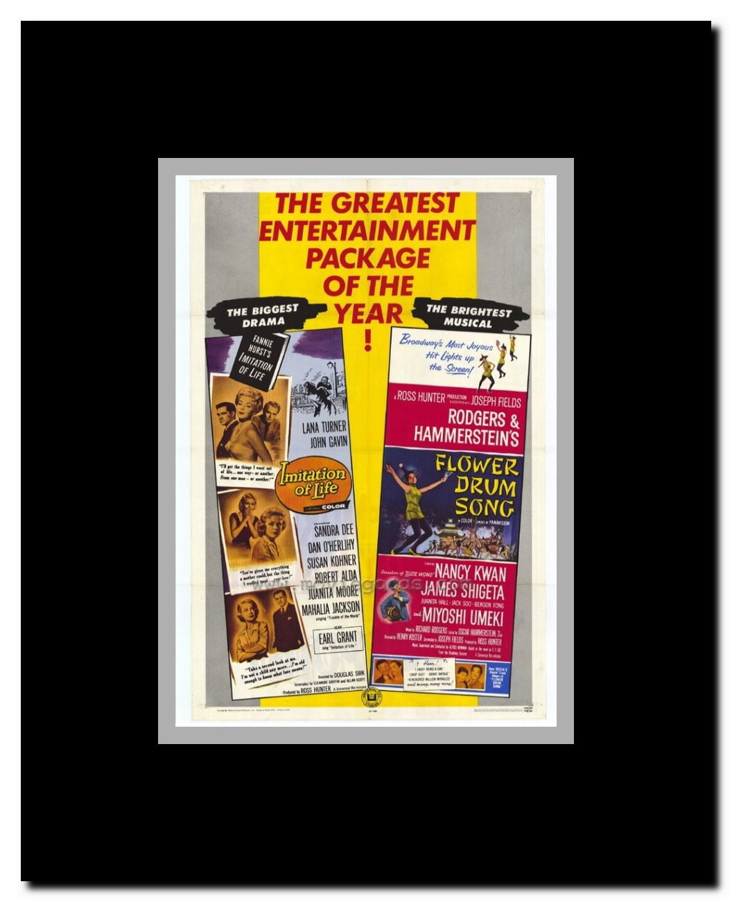 Imitation of Life / Flower Drum Song Framed Movie Poster