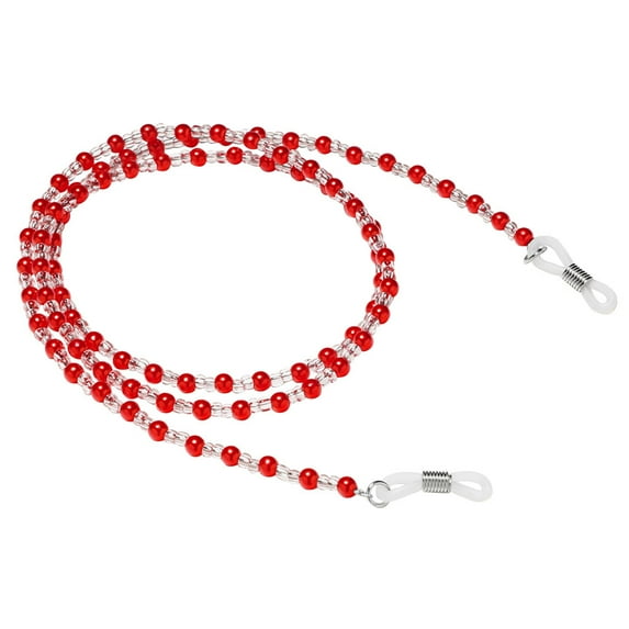 Imitation pearls fashion glasses chain Wearing Neck Holding cord Drawstring Cord Reading Glasses Holder Accessories Red