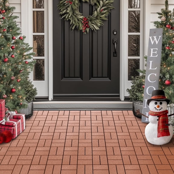 44Pcs Paver Tile,Plastic Interlocking Deck Tiles,12" x 12"Flooring for Patios,Walkways,Poolside,Indoor and Outdoor,Easy to Install