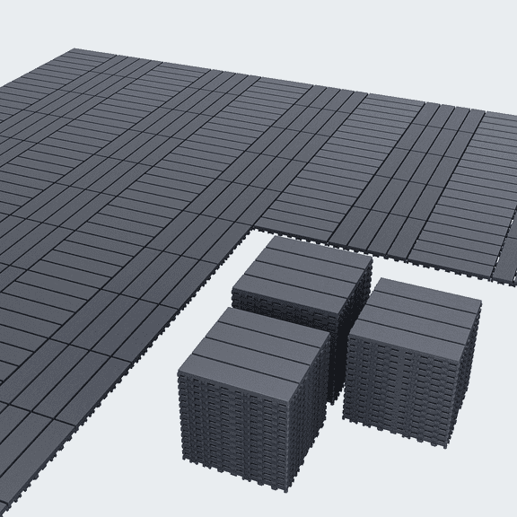 Imitation wood texture Plastic Interlocking Deck Tiles, 12" x 12" | Indoor/Outdoor Durable Plastic Flooring for Patios, Walkways, Pool Edges, and Balconies, Easy to Clean