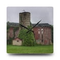 thumbnail image 1 of U R There Photography Imlay City Road Red I Rustic Farmhouse Acrylic Analog Wall Clock, 1 of 6